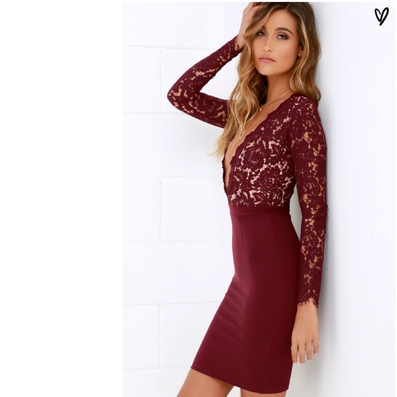 Lulus Swoon-er or Later Long Sleeve Lace Dress - Picture 6 of 10